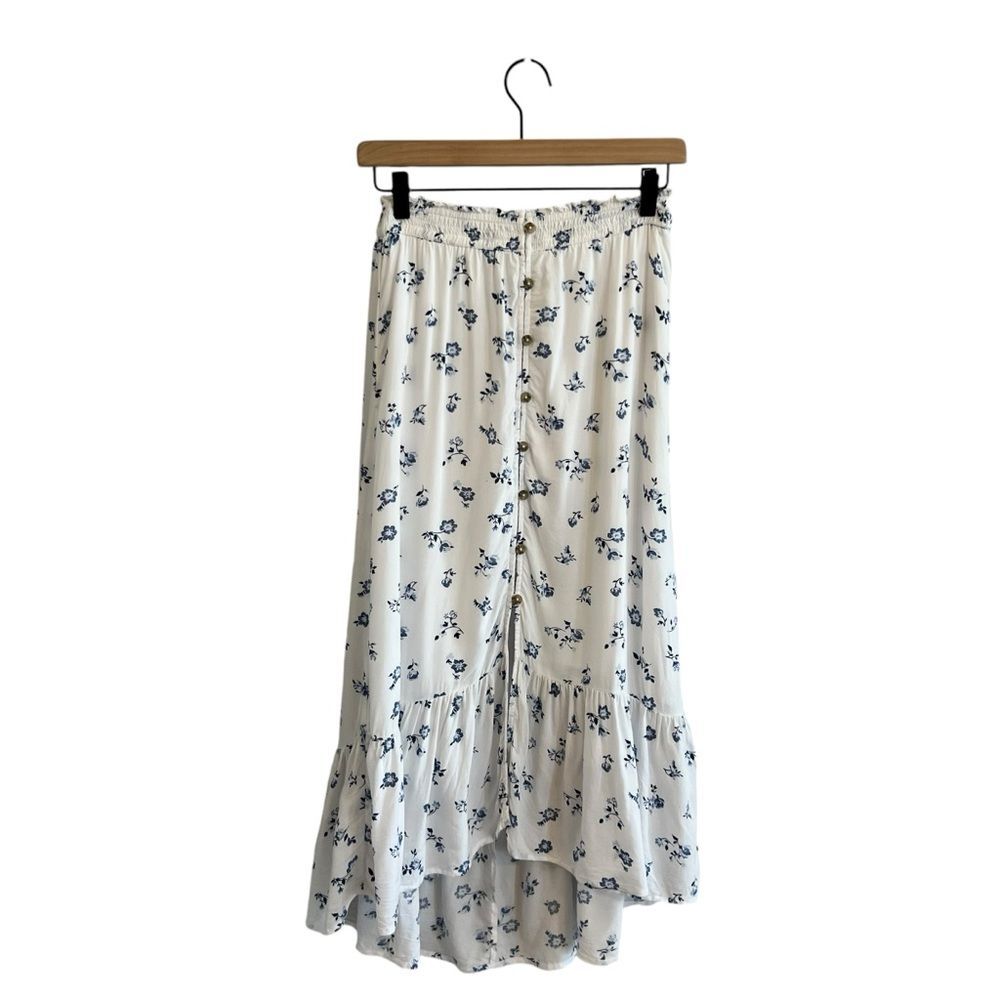 Hollister Womens Cottage Boho Floral Maxi Skirt Size S Coastal Cowgirl Prairie